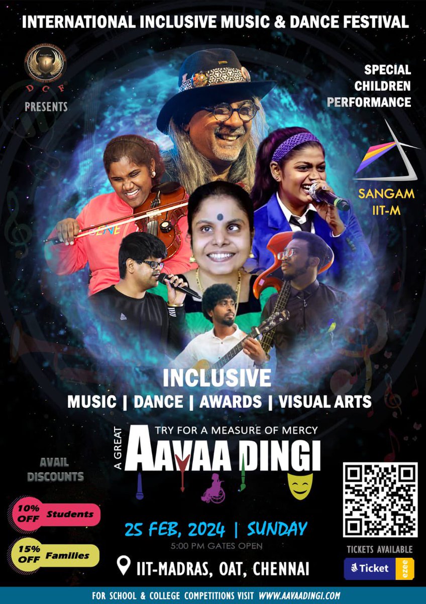 💗💗💗 Please share! Offers : 
* 4 and above tickets - 15% discount
* For students - 30% discount

Click on the offers button to avail the discount!

Tickets at:
Ticketezee - ticketezee.com/events/137/                                             Share with your Family and Friends!!!