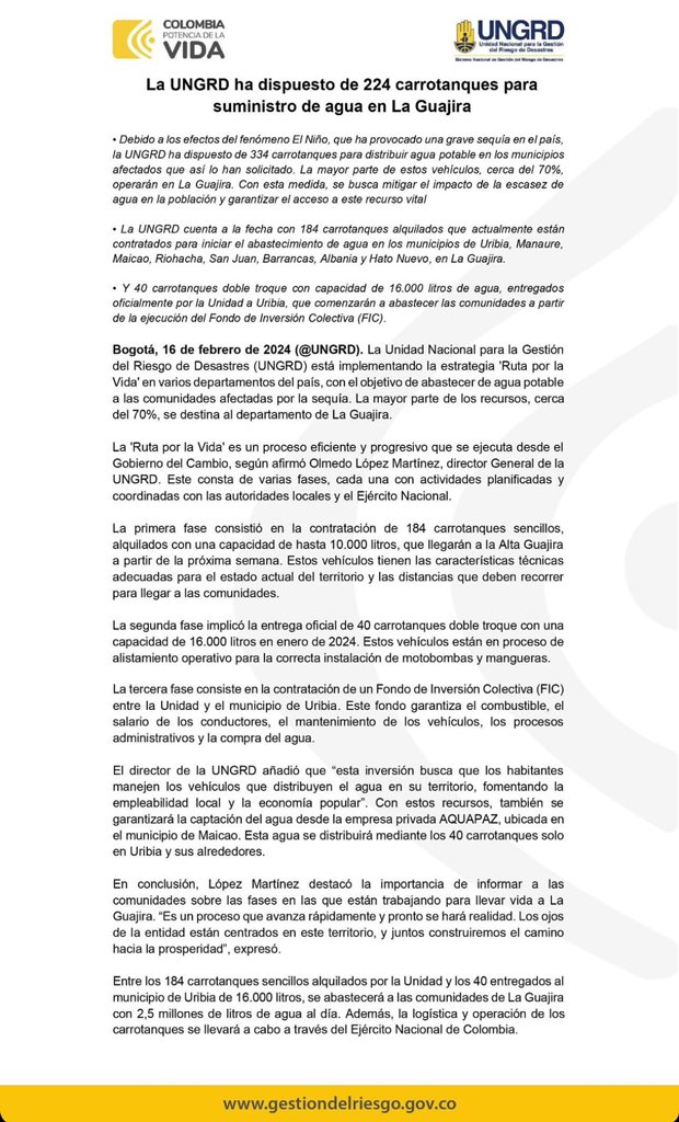 PinillaSneyder's tweet photo. @CorsoHawher @UNGRD @USAID_Colombia @petrogustavo @infopresidencia @olmedolopezm @ACRegiones @lcbarretog @VictorAndresMez https://t.co/xuP79ZaIAa