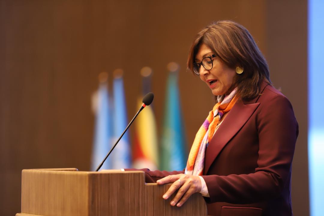 <a href="/FAO/">Food and Agriculture Organization</a> DDG <a href="/MariaLenasemedo/">Maria Helena Semedo</a> proposed actions including,
➡️ Investing in sustainable food systems &amp;  agricultural practices,

➡️ Integrating agriculture &amp; food systems into #Climateaction,

towards delivering on #COP28 outcomes, 

at the #37AUSummit side event on #ClimateFinance.