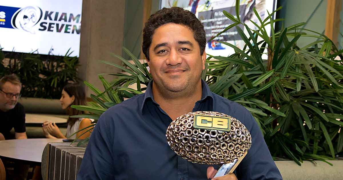 A big thank you to Wallaby great Morgan Turinui for supporting our tournament at the Media launch yesterday. Your ongoing support and love of the game inspires us all. #kiamasevens #kellskiamasevens