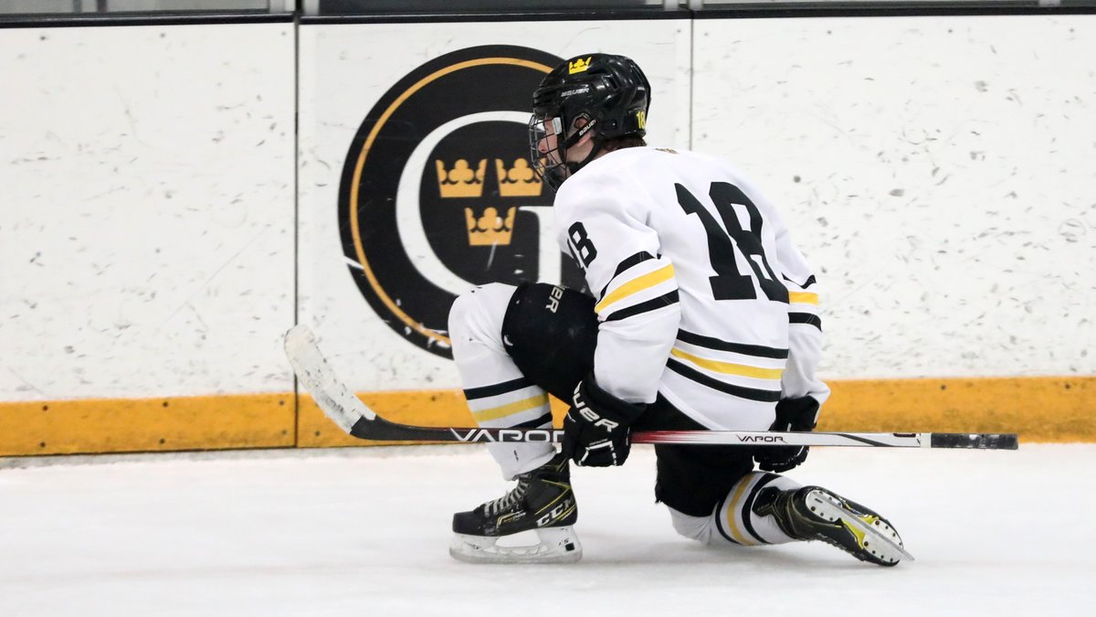 .@GustavusMHockey shuts out St. Olaf 4-0 in Head Coach Brett Petersen's final career home game Recap: gogusties.com/news/2024/2/16… #GoGusties | #d3hky