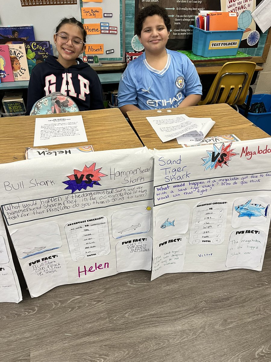 Today we celebrated our “Who Would Win?” essays and posters! <a href="/ShemeikaCharles/">SheMeika Charles</a> <a href="/HowellRoadVS13/">Howell Road Elementary School</a>