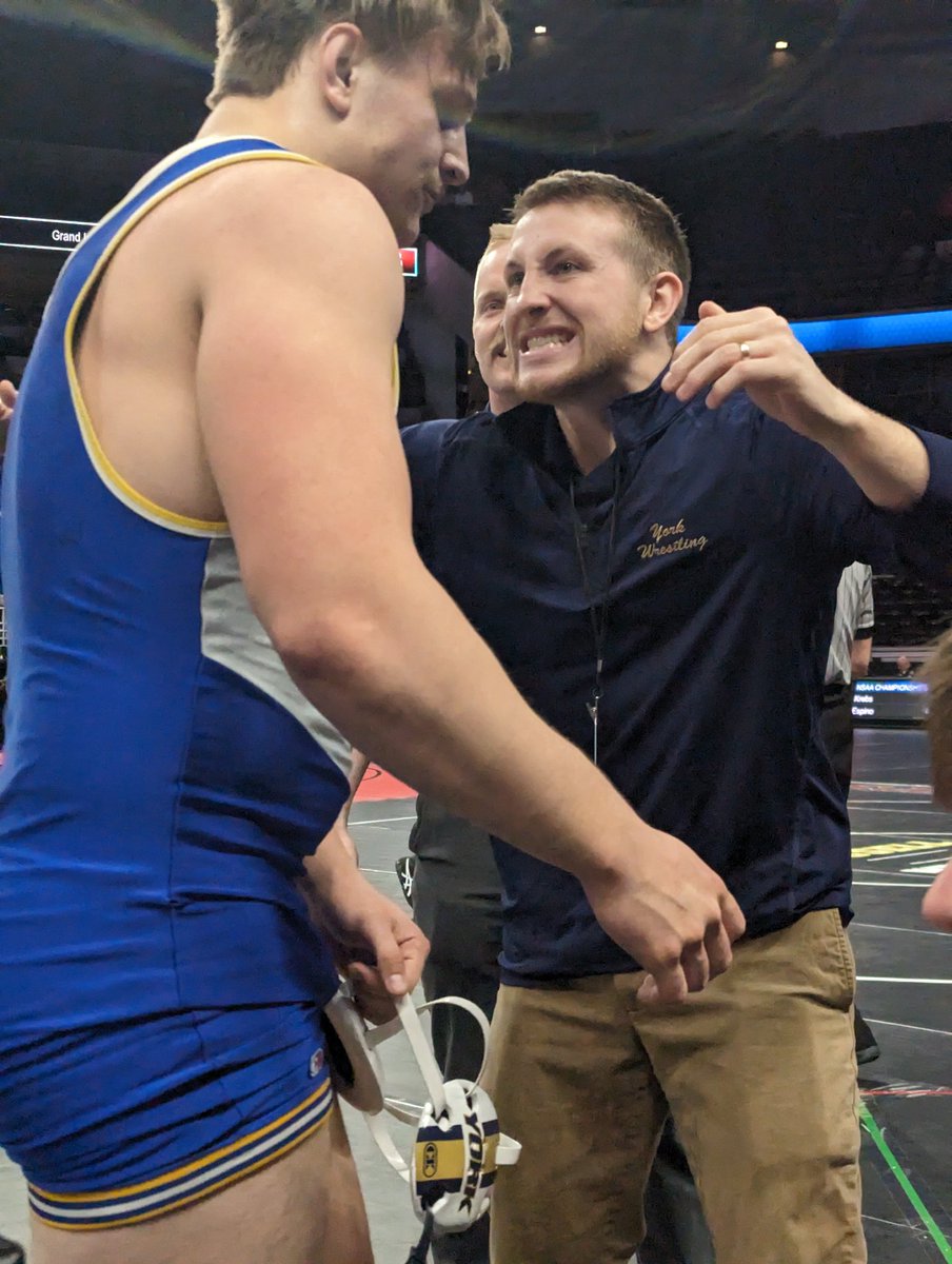 Down 4-1 heading into the 3rd period, Keagyn Linden gets the pin! He punches his ticket to the State Finals and will walk in the Parade of Champions tomorrow! @YorkDukeWrestle #yorkdukes