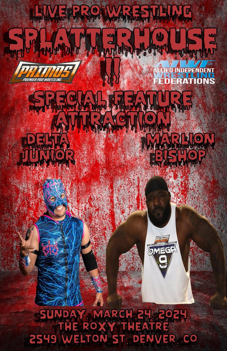 ***BREAKING NEWS*** In a dream match pitting two of the finest in the land, Marlion Bishop @marlionbishop will take on Delta Jr., in what is sure to be an absolute banger! **TICKETS AVAILABLE NOW!** tickets.holdmyticket.com/tickets/425189 #friday #prowrestling #weekend #wrestling #colorado