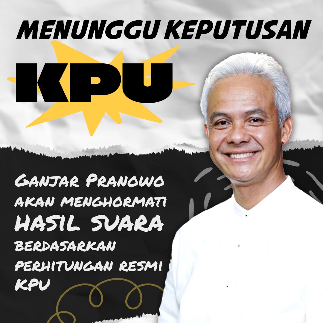 KTA AKAN MENGHORMATI APAPUN HASIL SUARA BERDASARKAN PERHITUNGAN RESMI KPU

<a href="/ganjarpranowo/">Ganjar Pranowo</a>
<a href="/mohmahfudmd/">Mahfud MD</a>
Ganjar Mahfud Hebat Internet Gratis #3GM #Coblos3 #L3bihBaik #GanjarMahfud2024