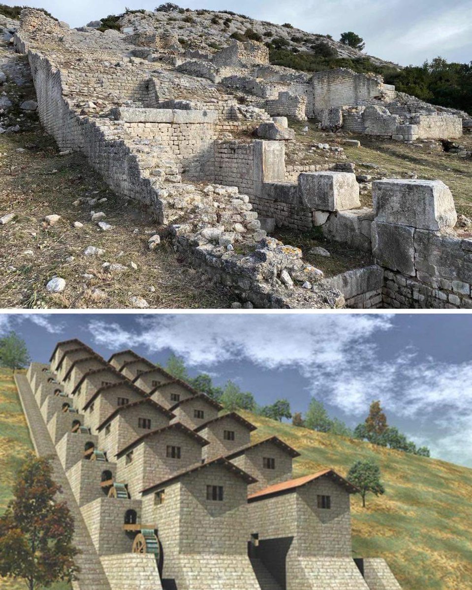 #RomanSiteSaturday The Barbegal aqueduct and mills was a #Roman watermill complex located on the territory of the commune of Fontvieille, Bouches-du-Rhône, near the town of Arles, in southern #France. #Ancient #Engineering #Archaeology