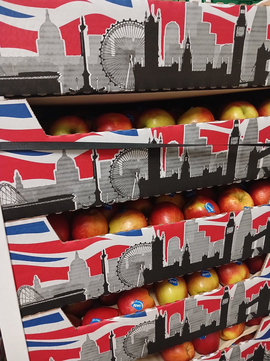 🇬🇧 UK Jazz packed and ready for the market boys #jazz #jazzapple #wholesale #fruitwholesale #ukapple