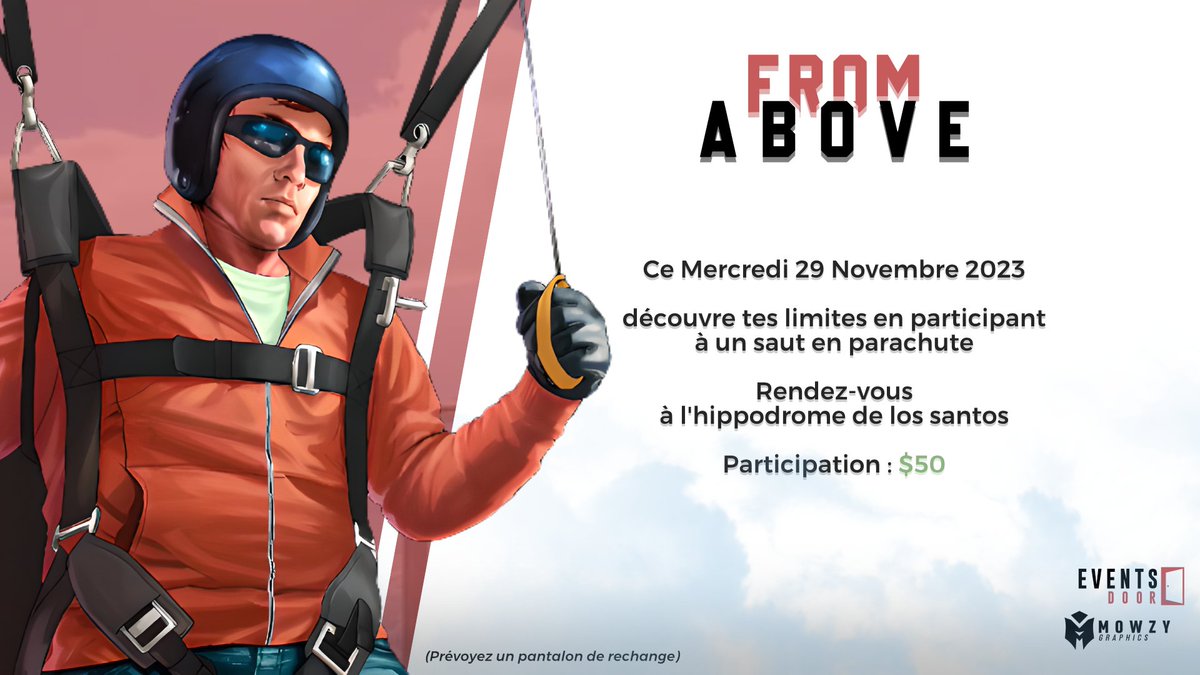 Mowzy_Graphics's tweet photo. Je fais aussi des annonces d'Events #FiveM #GTA #GTA5 
Mes commissions sont ouvertes :D !
Mon portfolio : https://t.co/Rlb64g8xwL
Mon discord : https://t.co/q2ohBNuS8V https://t.co/d69IeI7Hvh