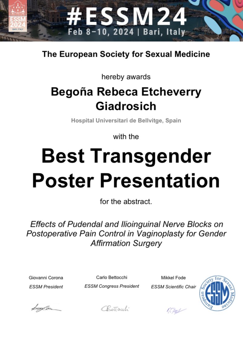 Urologia- Hospital Universitari de Bellvitge (@urohub) on Twitter photo Enhorabona <a href="/BEtcheverryG/">BegoñaEtcheverry</a> <a href="/sbeato90/">Sergi</a> <a href="/AlabatRoca/">Andreu Alabat Roca</a>, al Servei de Cirurgia Plàstica i d’Anestesiologia <a href="/CabreraComa/">Anna Cabrera Coma</a> per aquest premi! <a href="/hbellvitge/">Hospital Universitari Bellvitge | HUB</a>
#orgullbellvitge Enhorabona <a href="/BEtcheverryG/">BegoñaEtcheverry</a> <a href="/sbeato90/">Sergi</a> <a href="/AlabatRoca/">Andreu Alabat Roca</a>, al Servei de Cirurgia Plàstica i d’Anestesiologia <a href="/CabreraComa/">Anna Cabrera Coma</a> per aquest premi! <a href="/hbellvitge/">Hospital Universitari Bellvitge | HUB</a>
#orgullbellvitge