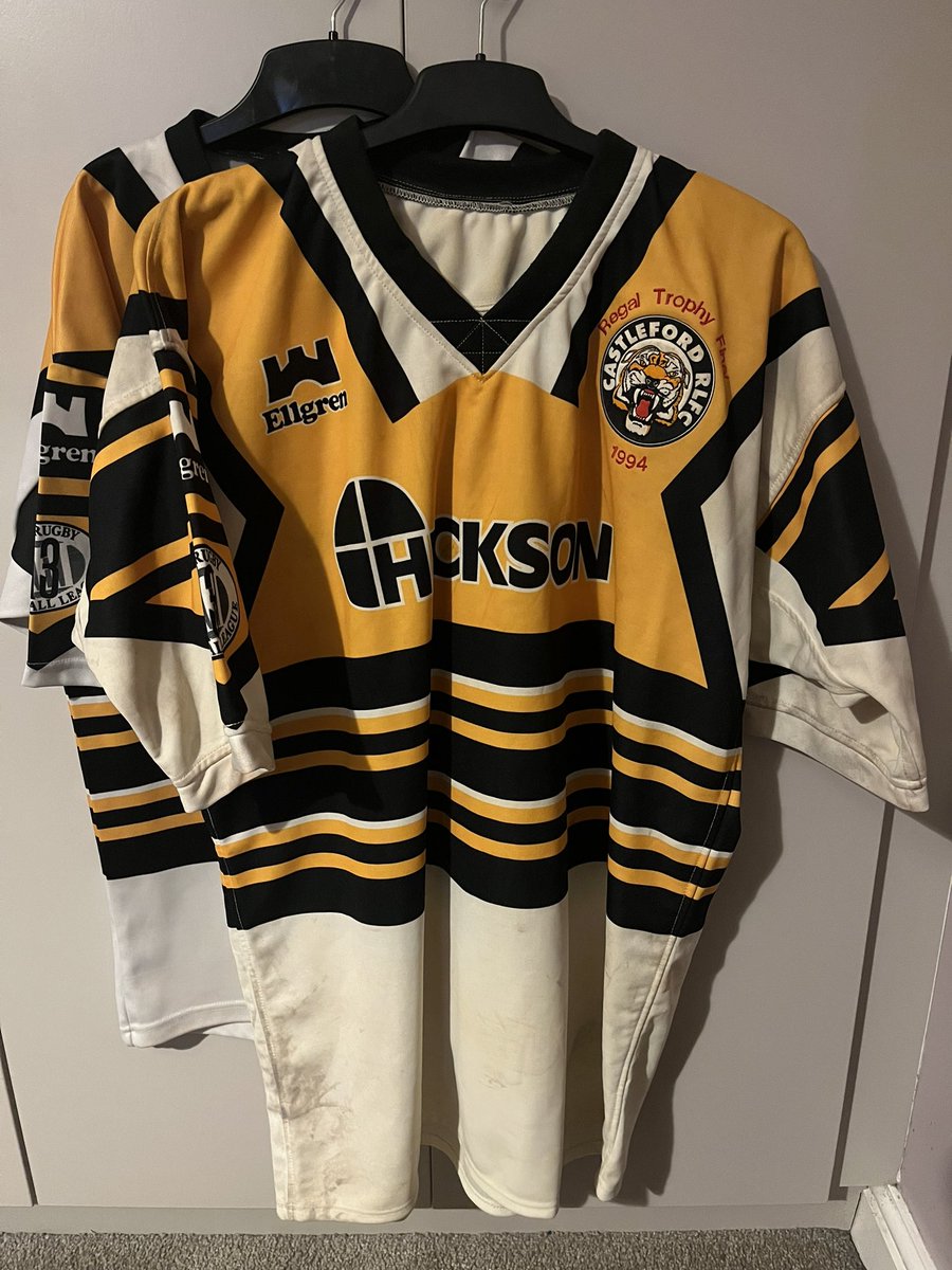 Don’t normally wear match-worn shirts to games, but after 30 years it’s probably time for this gem to be worn at a game against Wigan.
Let’s go <a href="/CTRLFC/">Castleford Tigers</a>.