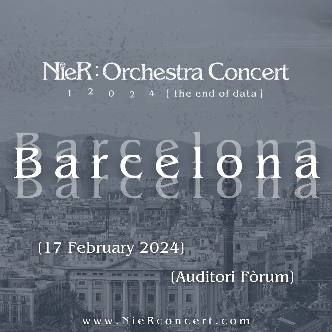⟡ BARCELONA ⟡ 

[NieR:Orchestra Concert at Auditori Fòrum]

TONIGHT ⚔️ 

Are you ready?? ⬇️ 

#awrmusic #nier #nierorchestraconcert #vgm #videogamemusic #ost #orchestra #videogameconcert #squareenix #yokotaro #keiichiokabe #yosukesaito #emievans #jniquenicole #ericroth