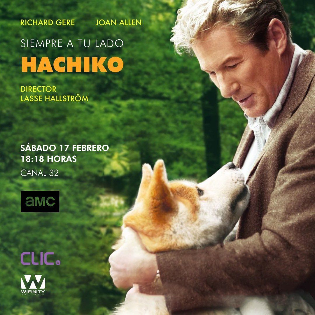 🍿 El mejor cine está… 

¡En Wifinity Televisión!

Y te contamos que hoy, a partir de las 18:18 horas, podrás ver…

👉 HACHIKO

No te la pierdas en AMC, en el Canal 32 de CLICtv con Wifinity.

Descubre cómo disfrutar de la tele de tu tierra visitando wifinity.es