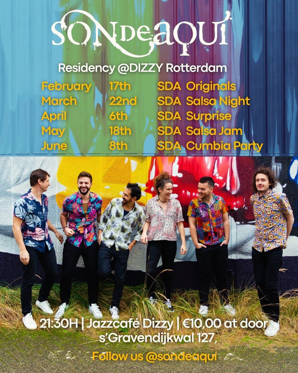 Today Saturday 17th Feb we start our residency at Dizzy Jazz Cafe in Rotterdam. Come and see a different concept each night!
21:30hrs
Vamos y que viva el mole de guajolote!