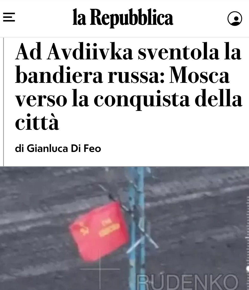 AlbertoFazolo's tweet photo. Non è russa, è rossa!
E con la falce e martello.
I nazisti sono sconfitti, #Adveevka è libera.
#Donbass https://t.co/OHLa1PEi2P