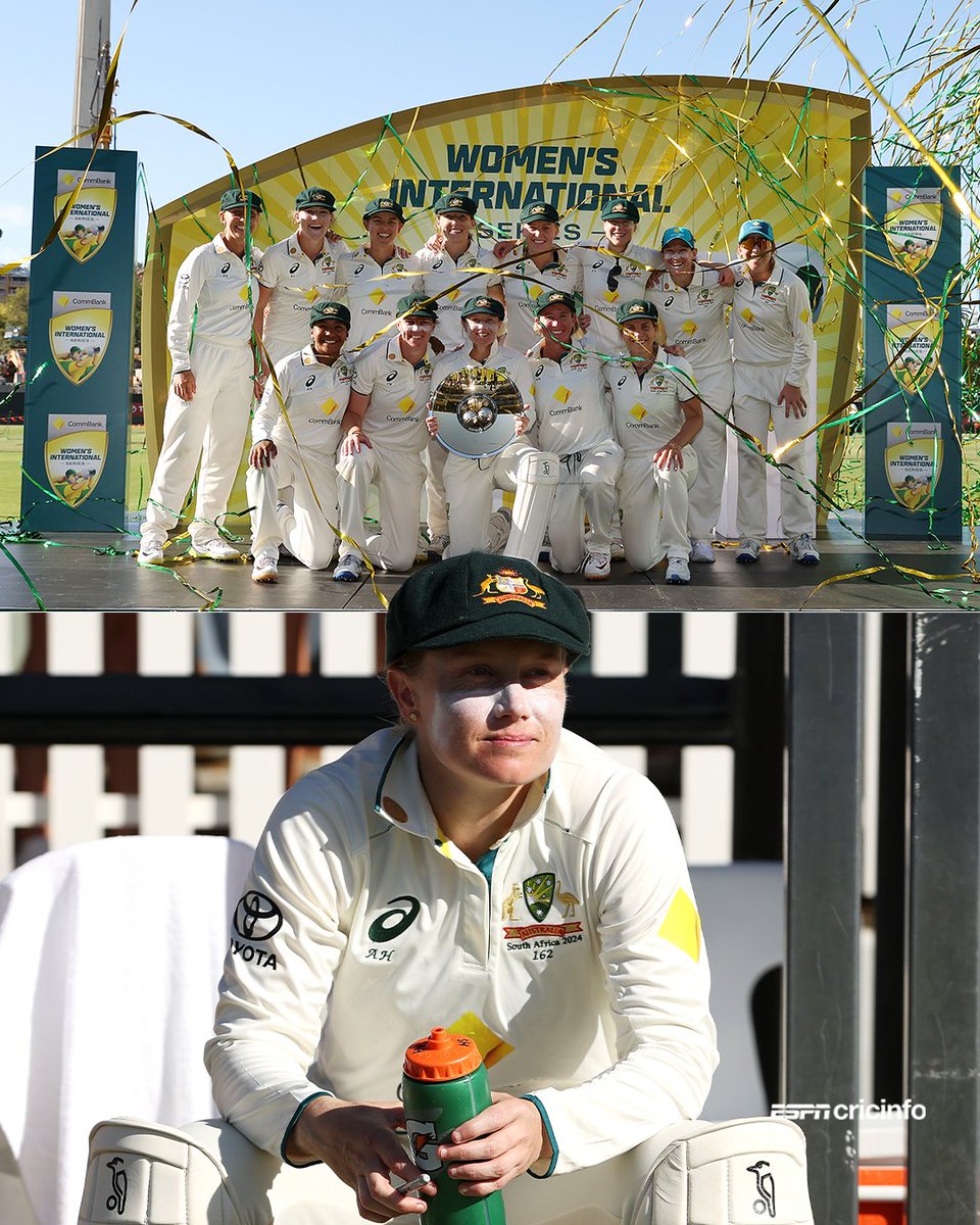 T20I series 2-1 🏆
ODI series 2-1 🏆
Test match innings victory 🏆

Skipper Alyssa Healy's doing alright in the post-Lanning era🇦🇺 

#AUSvSA