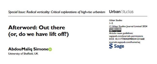 Urban Studies Journal tweet media