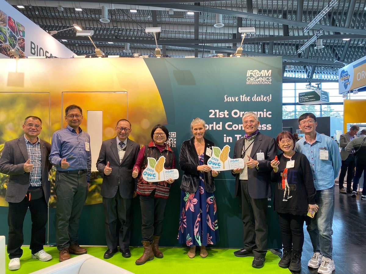 ifoamorganics's tweet photo. We were delighted to have had the delegation from Taiwan, the host of this year's Organic World Congress, at #BIOFACH2024 with us. The congress will be held, 2-4 December 2024, followed by the General Assembly, 5-6 December. 

Click here for more info ➡️ https://t.co/UkMPutXbIP https://t.co/VkSGlADRcT