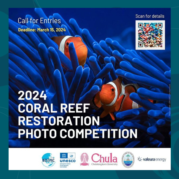 UNOceanDecade's tweet photo. 🪸The 2024 Coral Reef Restoration Photo Competition is open!🪸

Organized by @IocUnesco #WESTPAC and partners, the competition is open to all who wish to contribute photos that show the captivating beauty of coral reefs in the Western Pacific.

More info: https://t.co/3dUtYB0uwx https://t.co/35aD9W6qbW