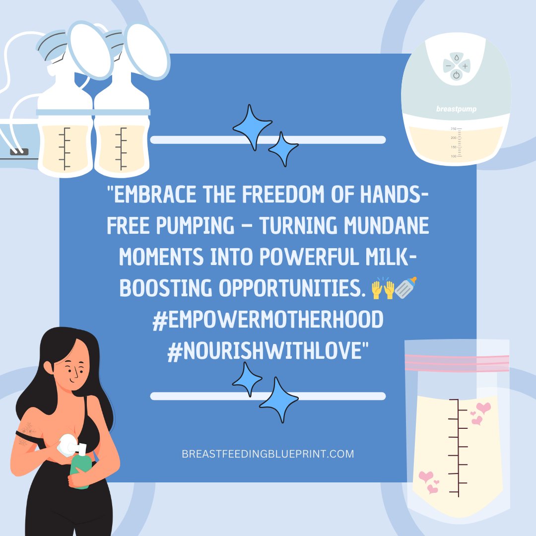 Embrace the freedom of hands-free pumping – turning mundane moments into powerful milk-boosting opportunities. 🙌🍼 #EmpowerMotherhood #NourishWithLove