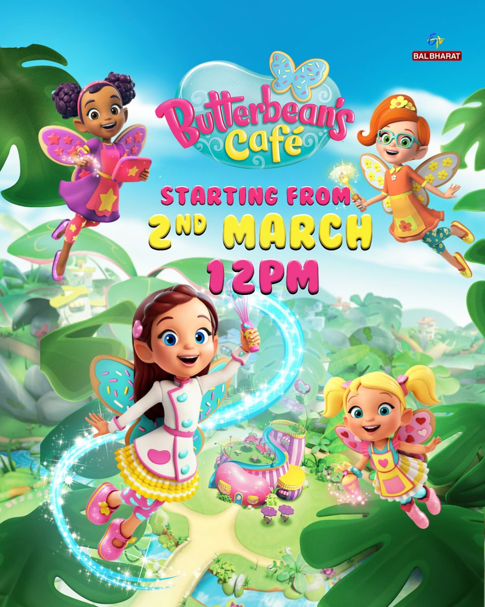 etvbalbharat's tweet image. Trailer out on Monday...🍪😋
Find us on @ LCN: Airtel:466, TataPlay:680, Dish TV: 990, D2H:111, Sun Direct:529, NXT Digital:913

#butterbeanscafe #butterbeanskitchen #cookingfun #kidsshow #magicalcafé #friendshipgoals #cheflıfe #animatedseries #kidsentertainment
