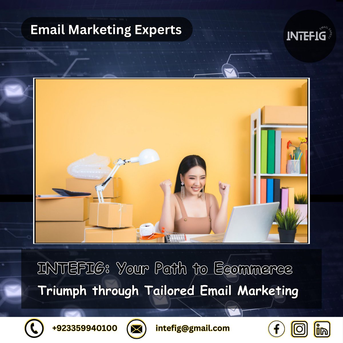 Contact @Intefig_ for a free #eCommerce audit & expert #EmailMarketing consultation. Let's enhance your #Business together
#Emailautomation #email #mailchimp #klaviyo #omnisend #openAI #mailerlite #Emailtemplates #letsconnect #ROI #ecommercebusiness #offers #sales #ecommercestore