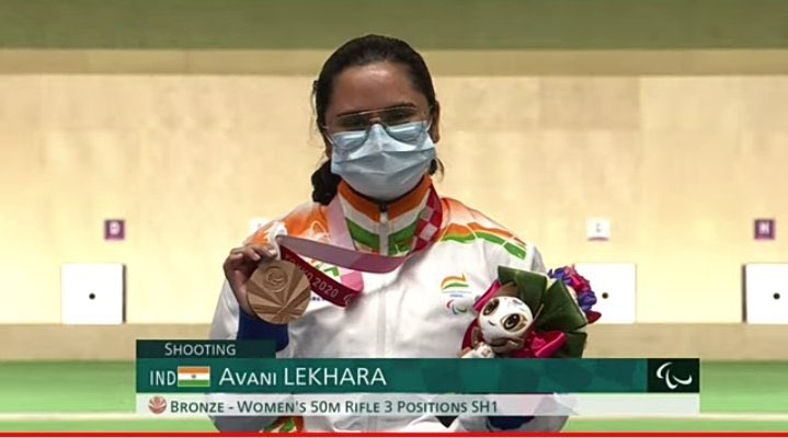 Incredible performance by India’s Golden Girl. Congratulations @AvaniLekhara on your second medal You have made history by winning bronze 🥉 in Women’s 50m Rifle 3P SH1 final. Long way to go! #Paralympics #Cheer4India