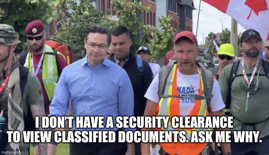 This REALLY needs investigating. The #CPC backbencher who put forward a private members bill that would allow Poilievre to view top secret material even though he can’t or won’t get a security clearance, has too many red flags to list. #cdnpoli #CdnNatSec #NeverVoteConservative