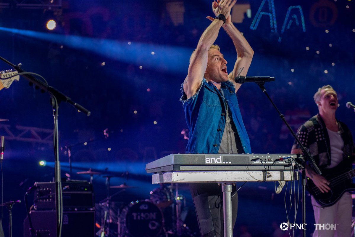 WALK THE MOON brought joy, hope, and celebration to the heroes of THON Weekend - the inspiring children and families fighting childhood cancer with courage, wisdom, honesty, and strength. Thank you to @PNC for providing us with moments that unite us as we dance for a cure.