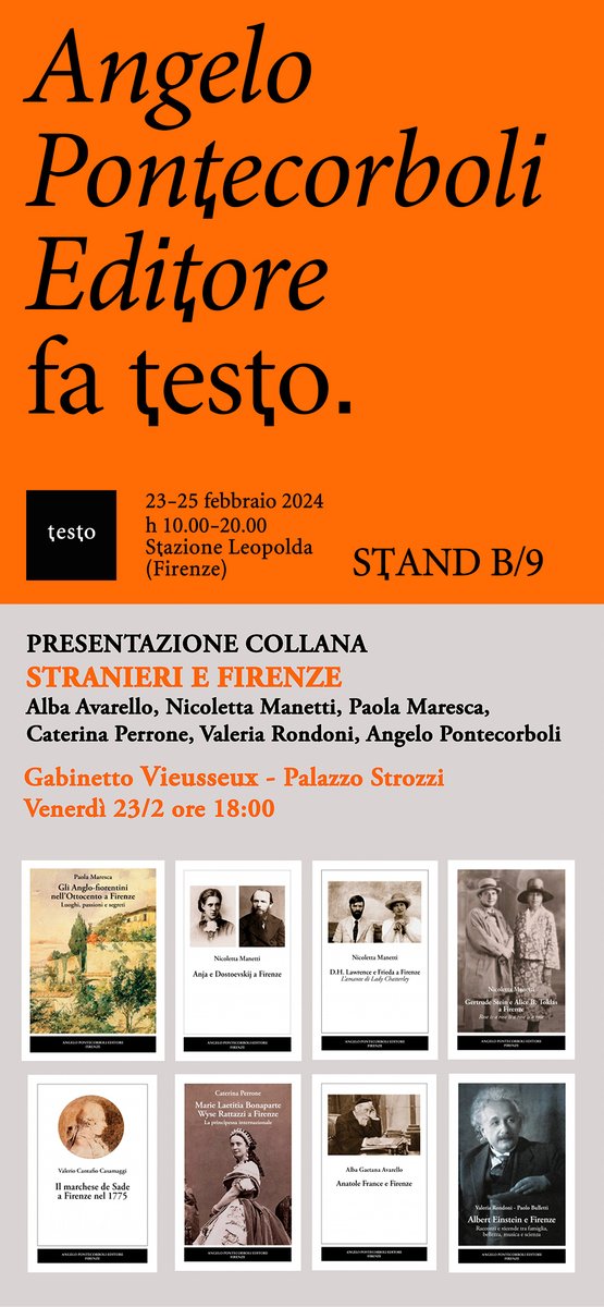 Pontecorboli editore presenta la Collana Stranieri e Firenze