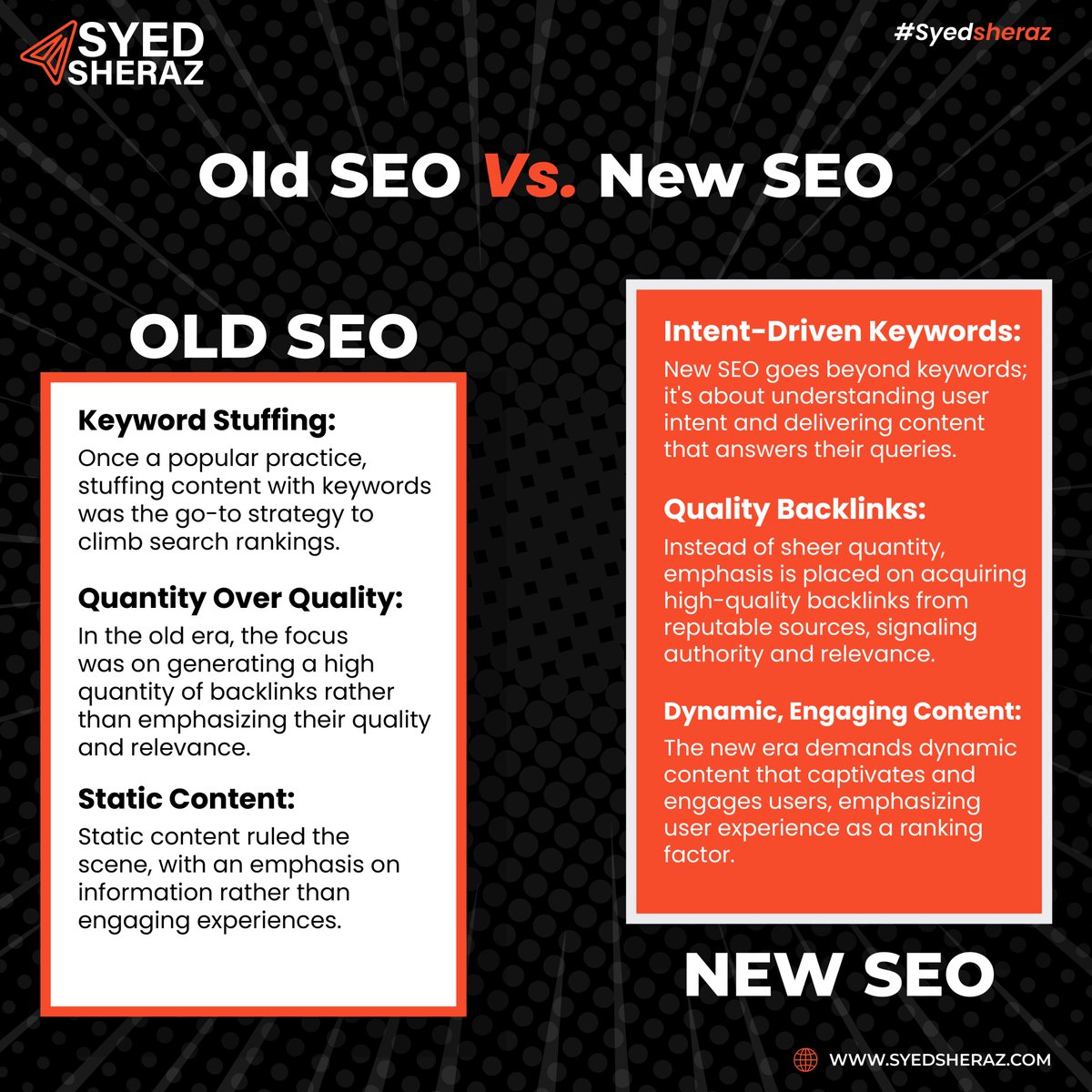 The digital landscape is ever-evolving, and so is the realm of SEO. 🌱 Let’s delve into Old SEO's key distinctions and New SEO's dynamic landscape. 💡#OldSEO #NewSEO #DigitalEvolution #SearchEngineOptimization #DynamicLandscape #SEOChanges #DigitalMarketing #AlgorithmUpdates