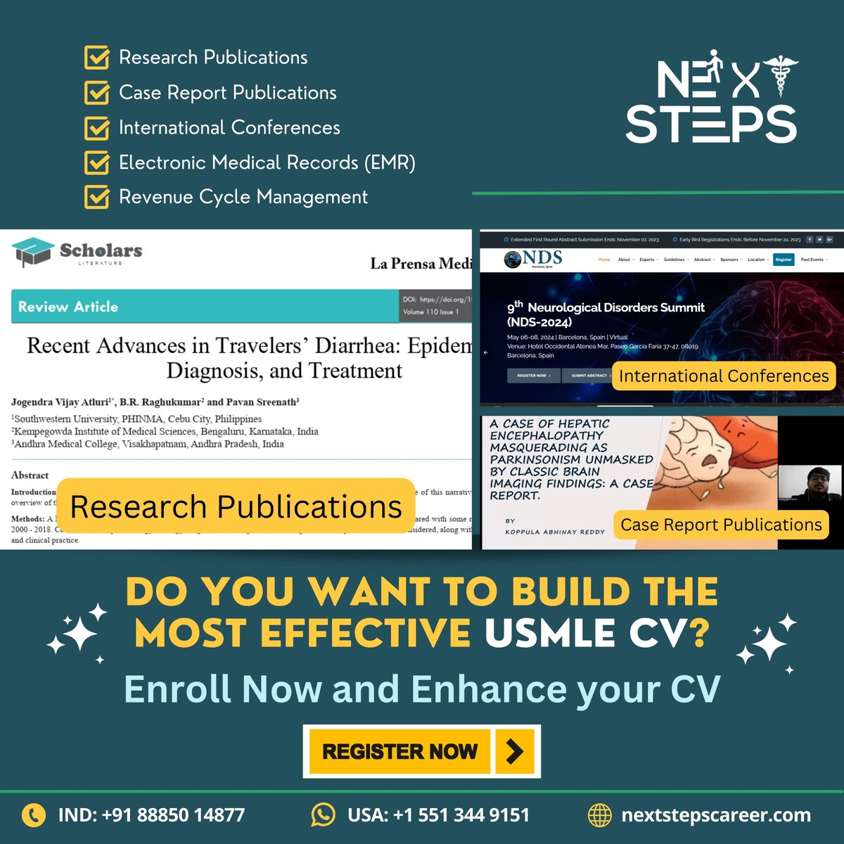 Unlocking doors to your medical future starts with a stellar USMLE CV! 🚀 
✅For USMLE CV building register here: bit.ly/404DAAx
#nextstepsusmle #usmlecv  #USMLE #usmlepreparation #usmlematch #USMLEPrep #nextsteps #nextstepsusmle #NextStepSuccess