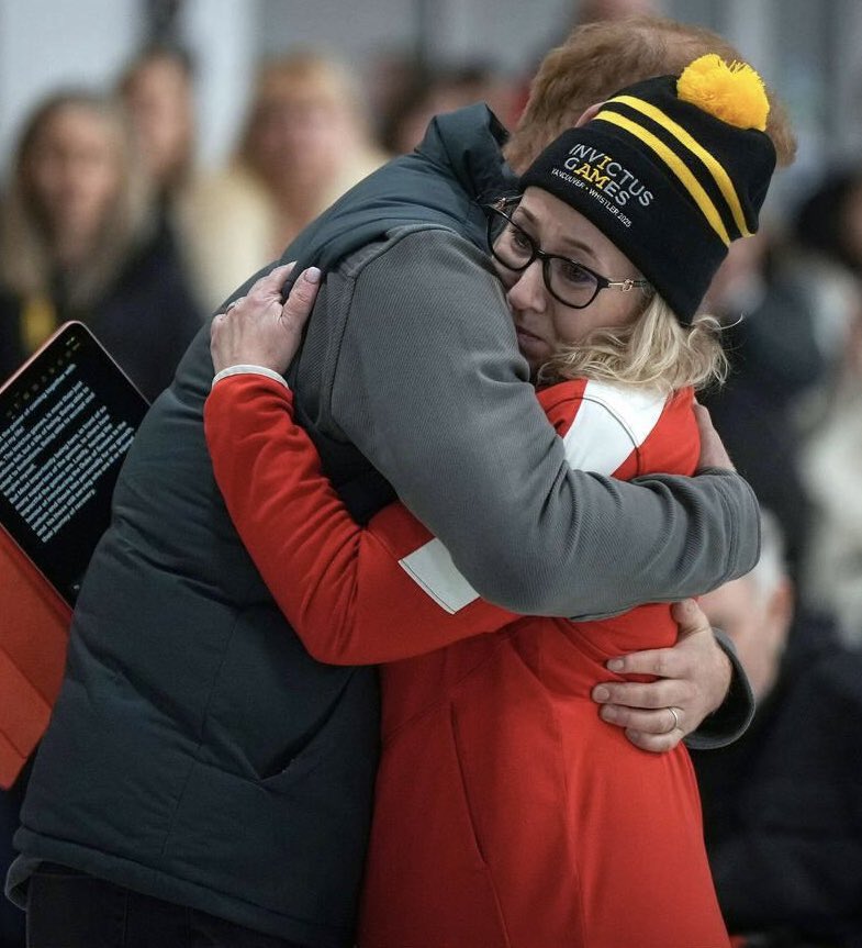 Prince Harry‘s hugs are deep, warm & genuine 🥰

He truly cares for the Invictus Games competitors, coaches, and their loved ones.

Authenticity Is the Key Ingredient for the Success of the #InvictuGames 

#PrinceHarry 
#PrinceHarryIsLoved 
#InvictusSpirit