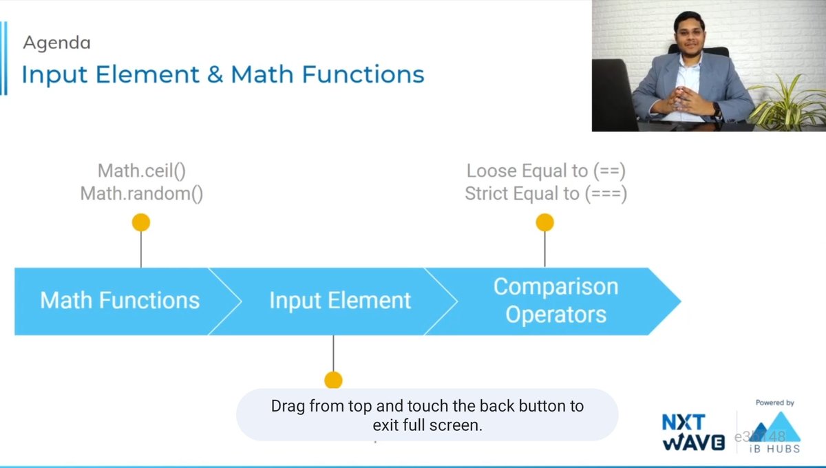 MechShree's tweet image. Hello World 🌍!!...
In this session I have learnt #javascript concepts like #mathFunctions #inputElement and #comparitionOperators and build small #application .@ccbp #nxtwave #jscode #webapplication #frontend #fullstack #coding @rahulattuluri @sashankreddy07