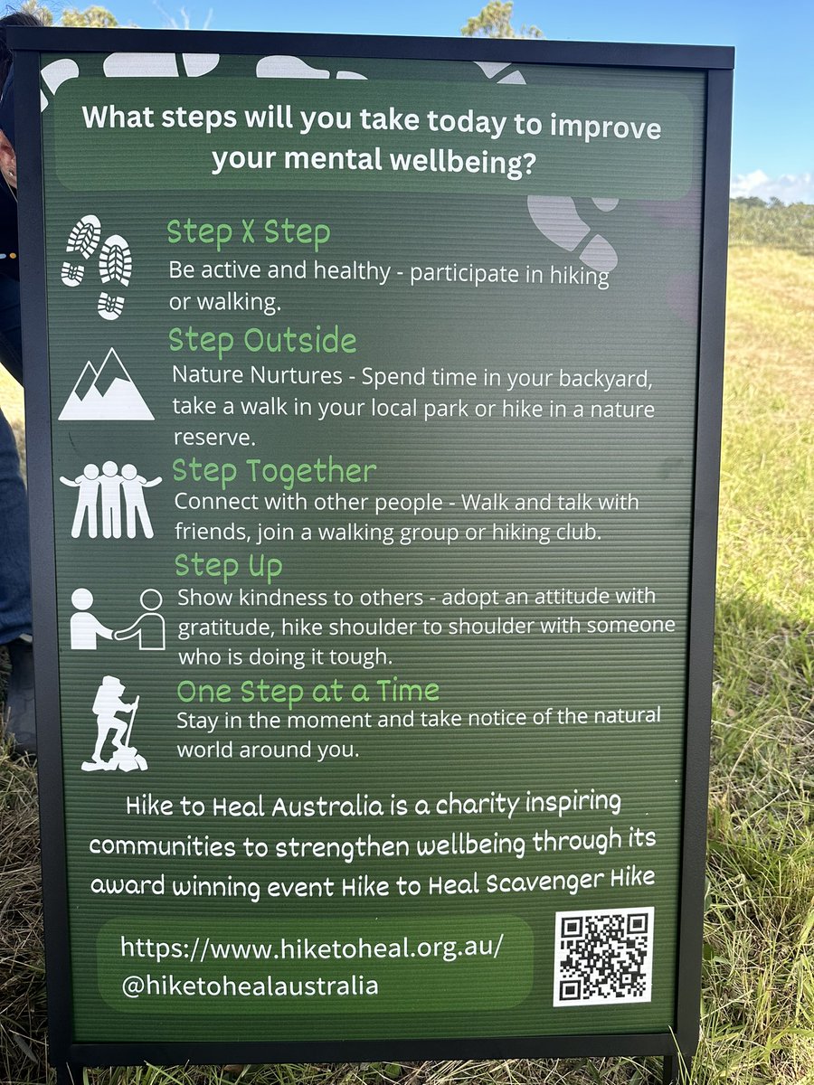 “We should look after our mental health like we do our car 🚗 - getting it serviced every 15,000km” 
We can help our mental health by getting out and about - by hiking 🥾 walking in the park 🌳🚶 being involved in a craft group
#hiketoheal #communitywellness #mentalhealthmatters