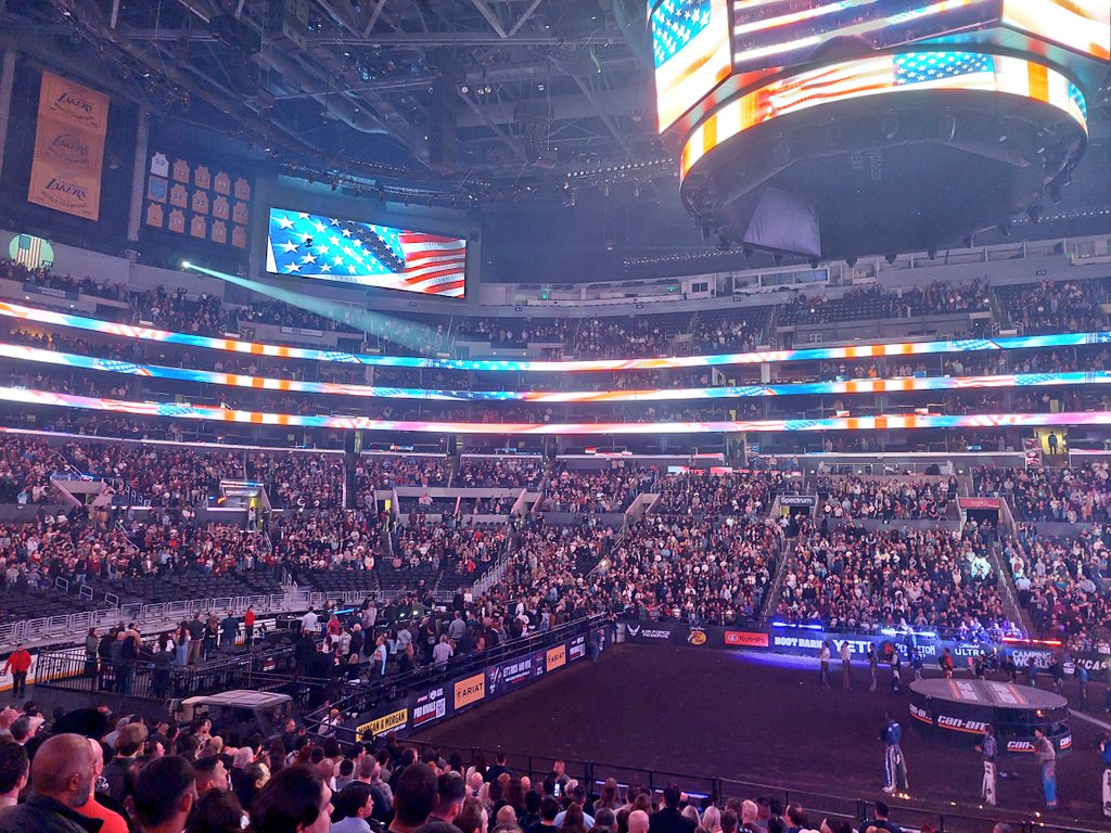 _jcorral's tweet photo. Young men from Camp Afflerbaugh attended the Professional Bull Rider's Association event @cryptocomarena today. Special thanks to Jeremy Flynn from @PBR for providing this amazing opportunity to our young men @LACProbation @LACountyPOC #ProbationEdServices #PBRLA https://t.co/8HIUNQYnFV