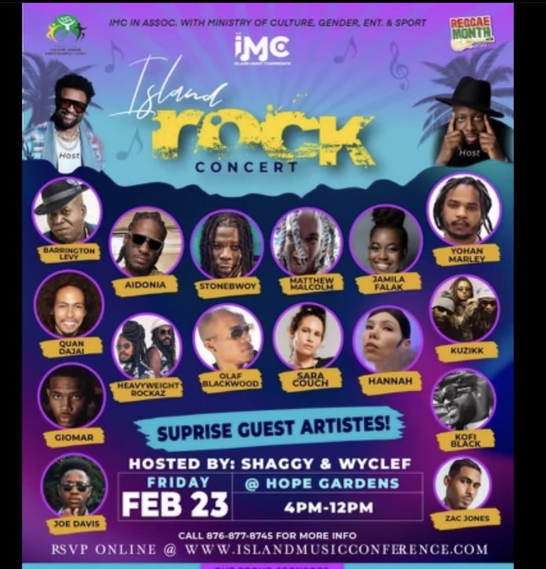 Stonebwoy will be performing live at the 'Island Rock Concert' in Jamaica on February 23rd, along with Yohan Marley, Barrington Levy, Aidonia, and other notable music crooners.
#BhimNationGlobal 🌎