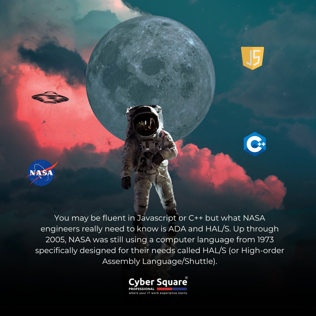 CyberSquarePro's tweet image. NASA&apos;s Code Legacy: From HAL/S to ADA, Engineering the Future of Space Exploration 🌌&quot;
.

#codefact #fact #instagram #tech #computerscience