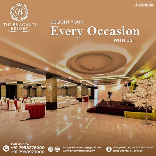 Elevate your celebrations to unforgettable heights at our well-equipped Banquet Hall.
.
.
Website :- bhagwatiresort.com
.
.
#thebhagwatiresort #bhagwatiresort #rajasthani #room #comfortroom #suiterooms #roomsrelax #Perfect #banquet #occasion #wellequipped