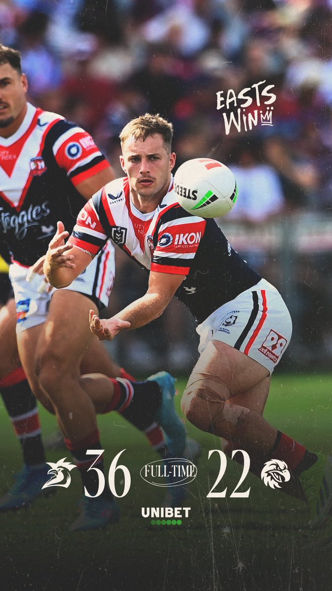 sydneyroosters's tweet photo. A solid hit out to start the year! 🐓

What were your highlights? 🤔

#EastsToWin https://t.co/TgJUtfiRjK