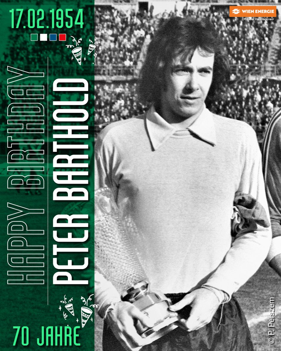 skrapid's tweet photo. Peter #Barthold, grün-weißer Cupsieger 1975/76, feiert heute seinen 70. Geburtstag! Wir gratulieren und wünschen nur das Beste fürs neue Lebensjahr! 🎂🎈
#SCR2024 #happybirthday https://t.co/b6v3eop70X