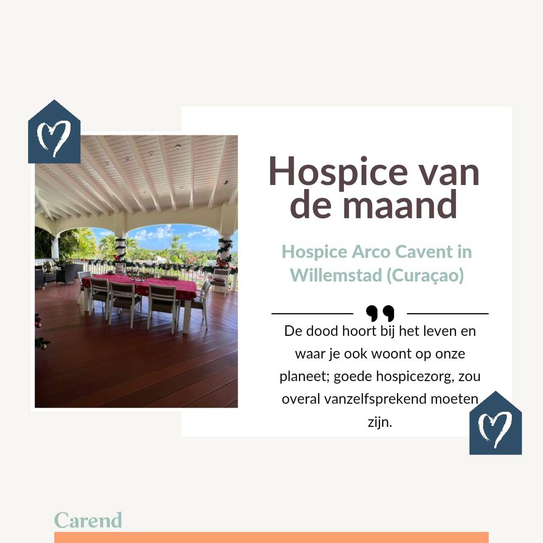 'Zachtjes klop ik op de bewoners-kamerdeur, wacht een tel en stap dan de kamer van mevrouw binnen.'

Saskia Kok draaide een vrijwilligersdienst mee in hospice Arco Cavent in Willemstad.
Lees hier haar verhaal: 
carend.nl/artikel/het-ho…
