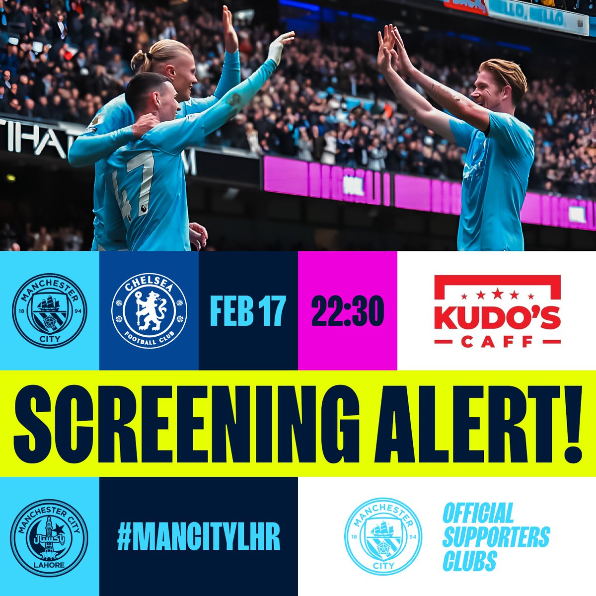 ManCityLhr's tweet photo. ‼ SCREENING ALERT - OSC EXCLUSIVE ‼
We're so back, wear your treble merch tonight @kudoscaff

@mancity

#CmonCity #mancity #ManCityOSC #mancitylhr #kudos https://t.co/jK4R3DyHaO