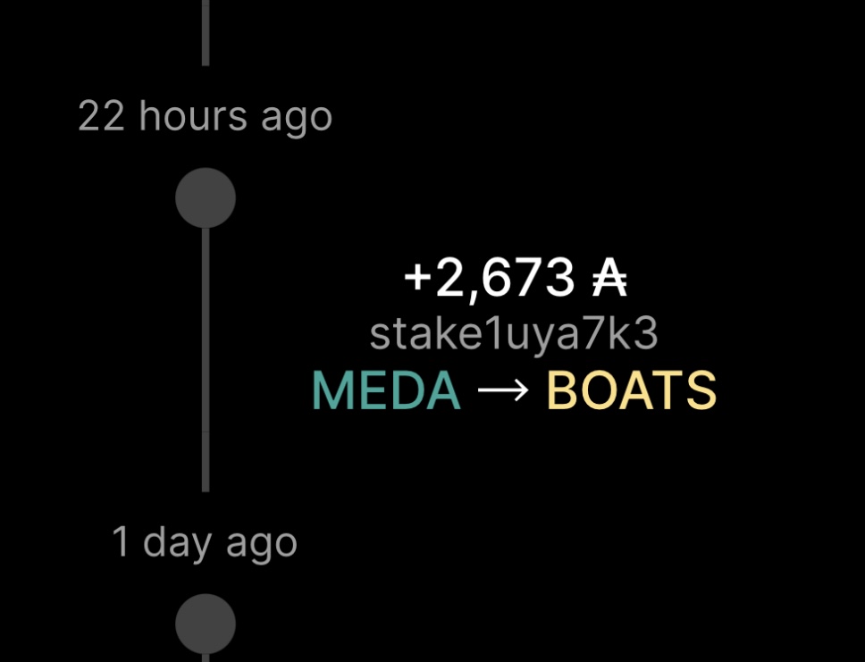 RENEW Cardano Stake Pool (@renewpool) on Twitter photo Its time to re-delegate the <a href="/AllianceXspo/">xSPO Alliance</a> rotating delegation from MEDA to BOATS staking pool!
Just moved my stake 🚀 #Cardano Its time to re-delegate the <a href="/AllianceXspo/">xSPO Alliance</a> rotating delegation from MEDA to BOATS staking pool!
Just moved my stake 🚀 #Cardano