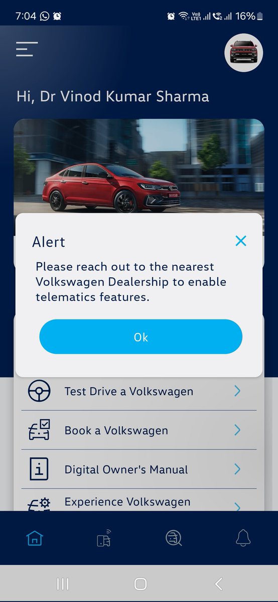 drvinod_sharma's tweet image. @VWGroup @VW @volkswagenindia since yesterday  VW connect feature on VW application not working....hope they will resolve it urgently