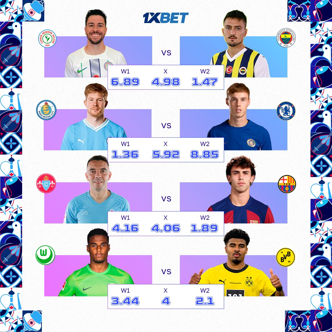 🔝 Cumartesi gününün en iyi maçları.

🤔 Kime oynayacaksın?

Bahis yap ➡️➡️ tapxlink.com/line_tw