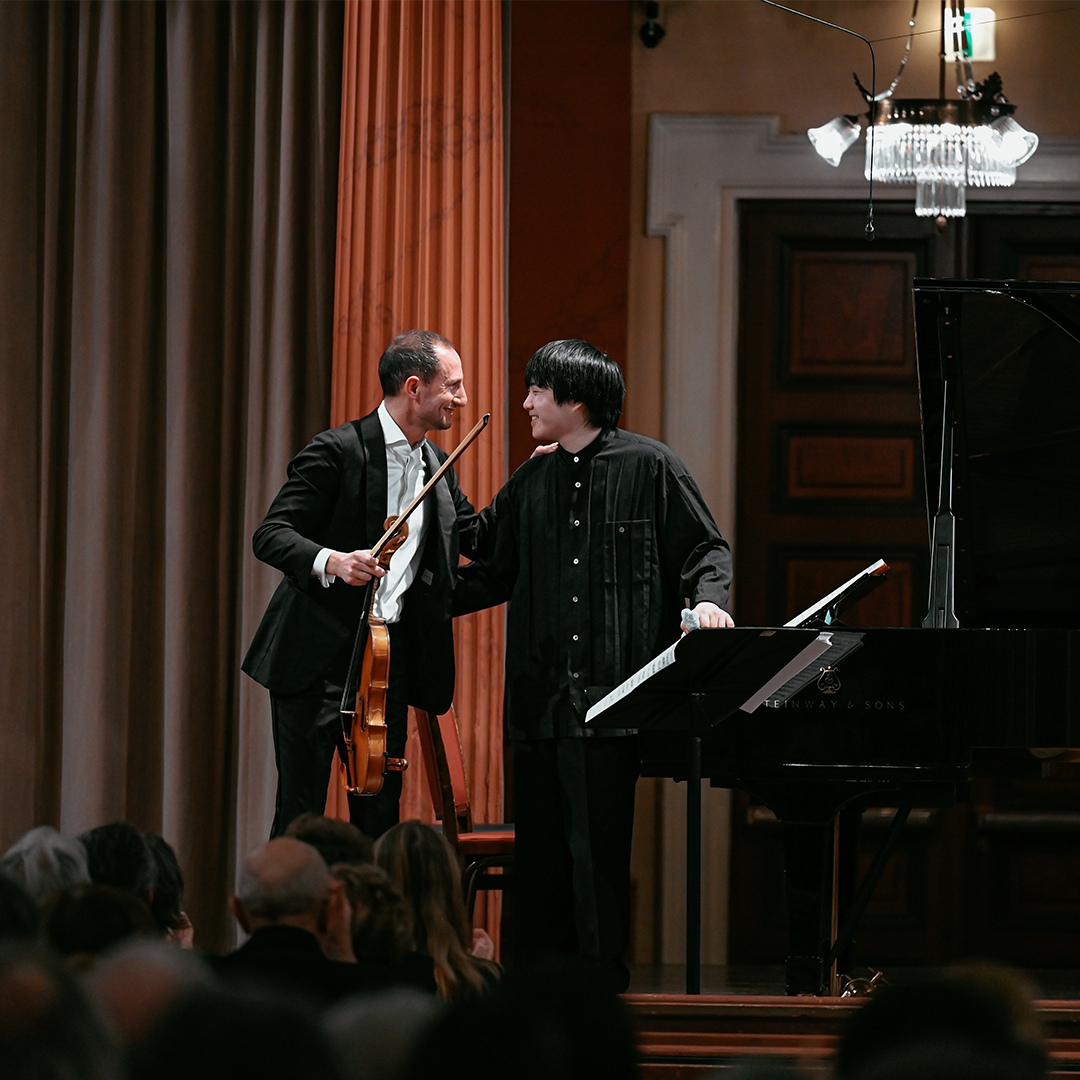 Impressions of yesterday's concert by the fantastic duo @AntoineTamestit & @maofujita_piano in the Brahms Hall, where we were treated to marvellous music by Mozart, Schubert and Schumann ✨🎶 Encore: Schumann - Widmung, op. 25/1, arranged for viola and piano 📸 Amar Mehmedinovic