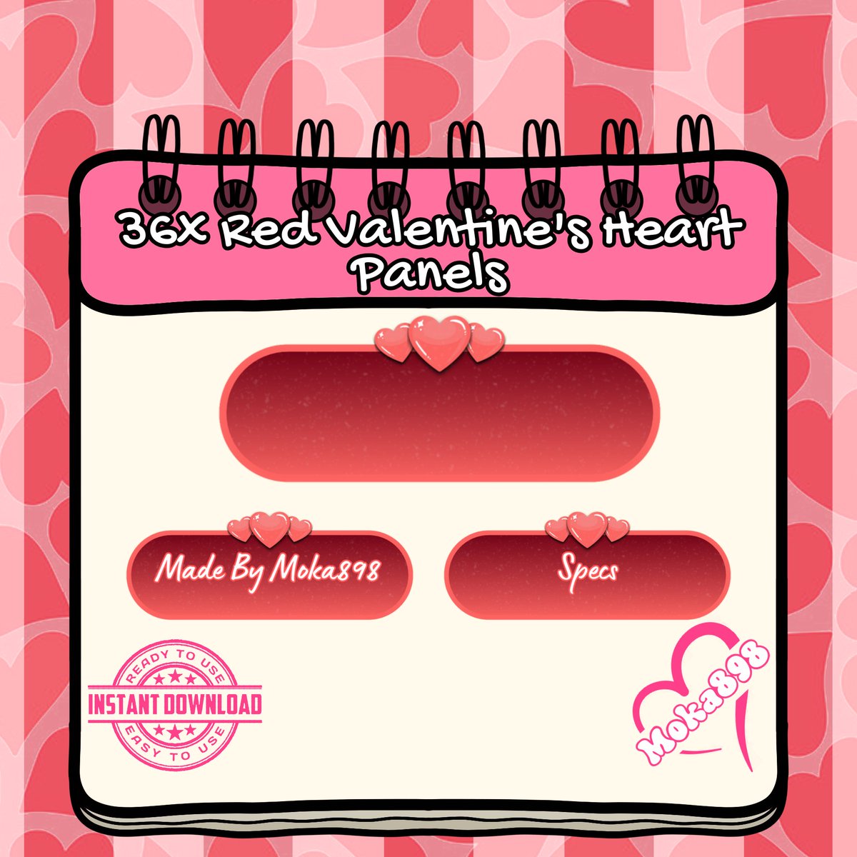 Moka898's tweet image. 🎉 Exciting news! New Twitch panels available in my Etsy shop! More colours coming soon!👀

Enjoy 25% off with code LOVE2024 until March 1st!💖  

🛍️ Shop Now: moka898.etsy.com 🛍️

#Twitch #ValentinesSale #EtsySale #twitchpanels #Emotes #LOVE2024 #TwitchPanels #Artist #Art