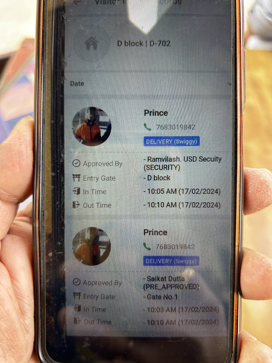 saikatnextd's tweet photo. #Swiggydeliverypartner from #swiggy stole my shoes and kept his old ones outside my apartment in Noida. Sharing the CCTV footage as an evidence. I will request @noidapolice to take strict action .@Swiggy as usual not bothered to take any action.@Harshmjtv https://t.co/6q9sRj0hsC