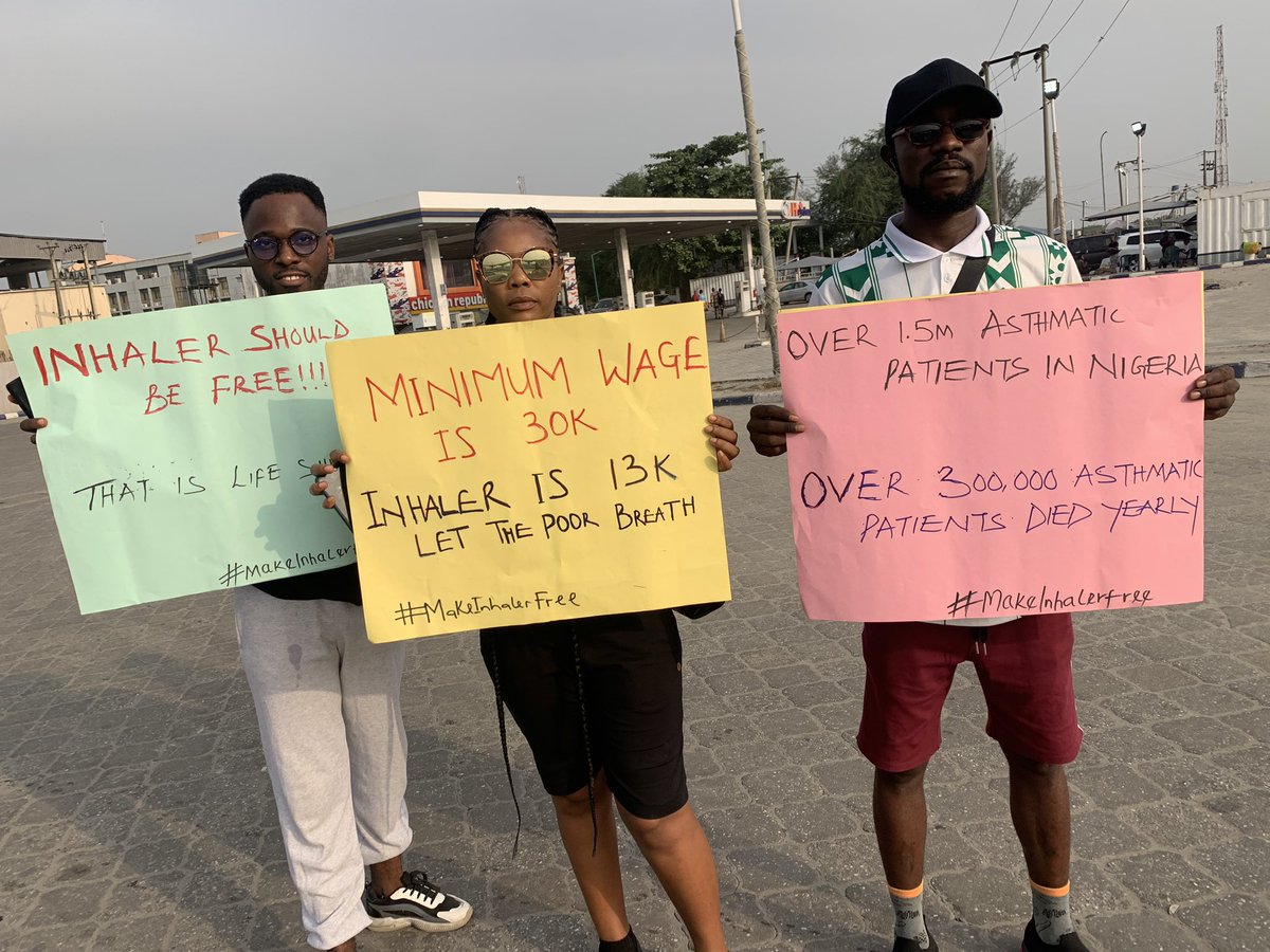 JustKingss's tweet photo. Today “Make Inhaler Free”campaign walk just take off at VGC, Ajah. 

Please join us by reposting with the hashtag #MakeInhalerFree 🙏🏾 https://t.co/RNsH1qjPWI