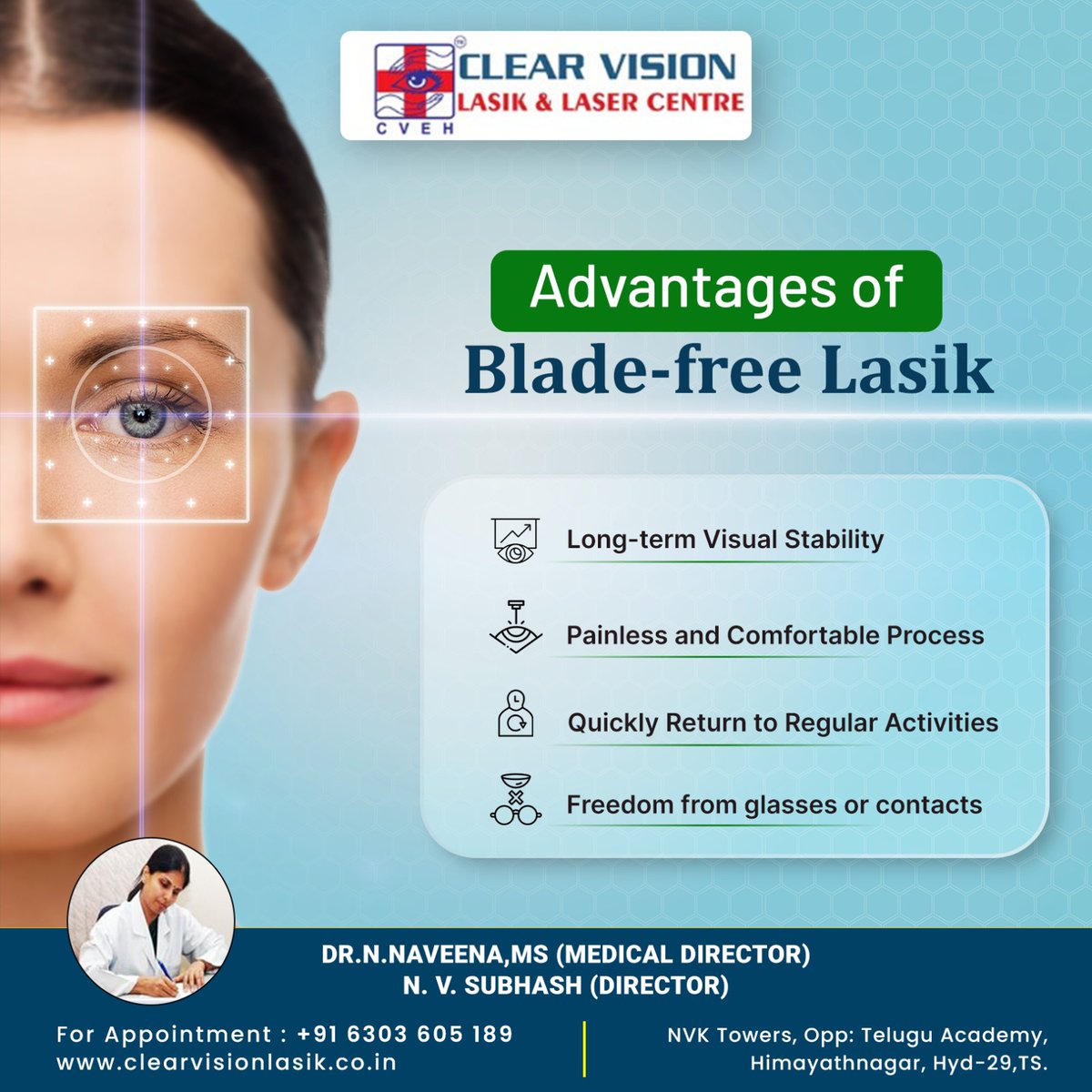 lasik_surgeon's tweet photo. Unlock tomorrow's clarity with our cutting-edge blade-free LASIK! Eliminate the hassle of glasses and contacts and embrace a life with clear vision.
To know more visit https://t.co/bHAmhjyNGE
#lasik #bladefreelasik #visioncorrection #clearvision #nomoreglasses #perfectsight https://t.co/9XWokz4f6d